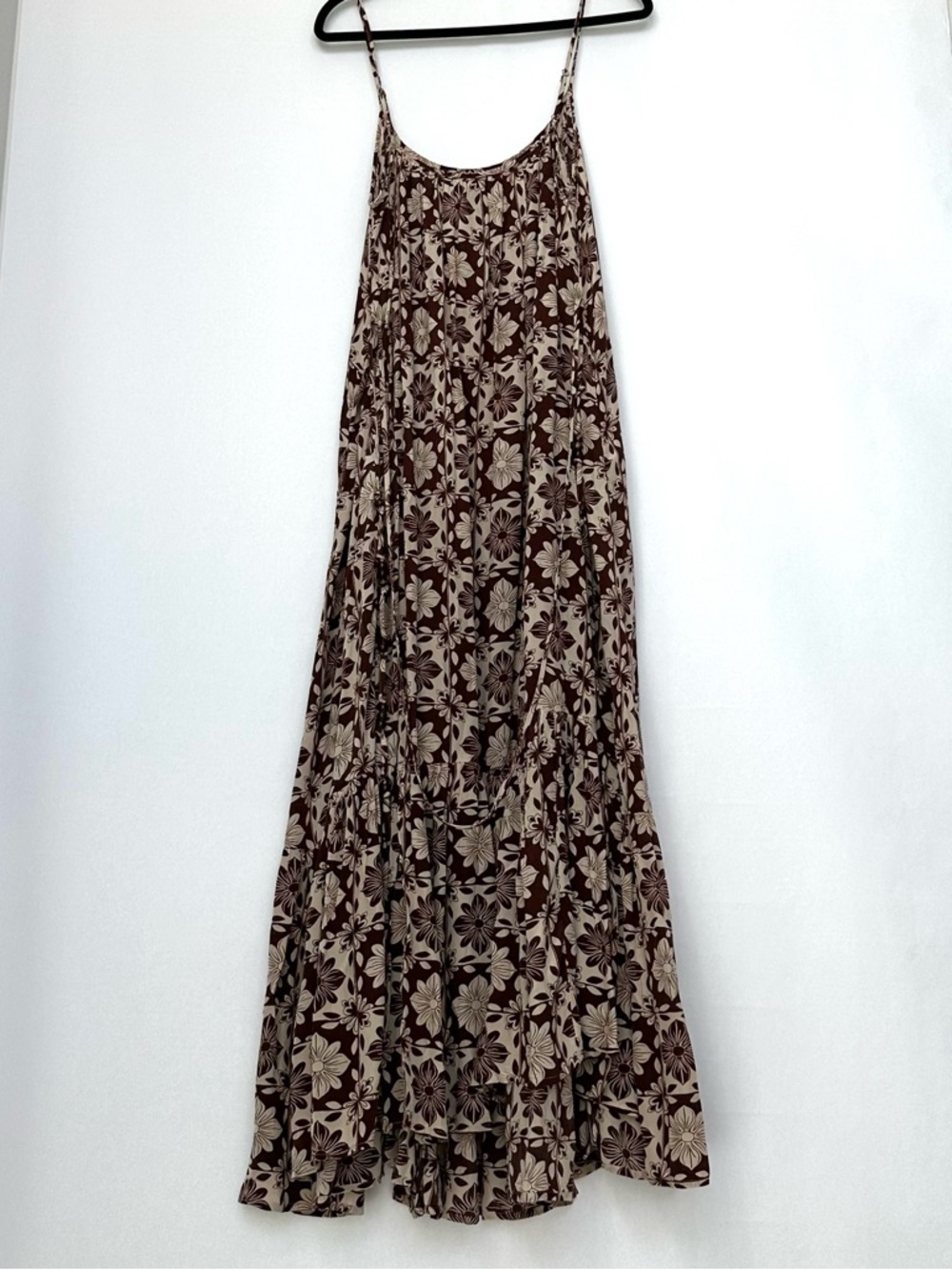 J.Crew Caspia Dress in Chocolate Floral Crepe de Chine | XL | NWT - Picture 4 of 15
